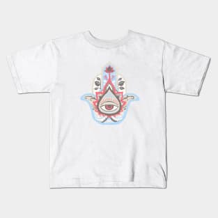 Hamsa Hand - Diamond(April) Kids T-Shirt